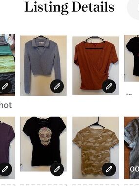 Lot of 10 tops Ribbed TeeBlack, Lime, Forest, Brown sz S&M